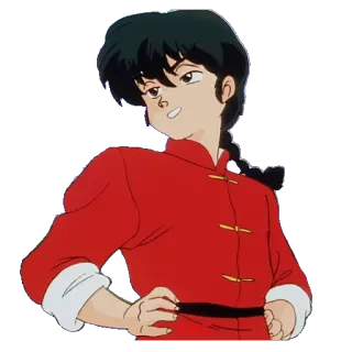 🤔 fa6453ab Ranma Saotome Ranma ½ อนิเมะ, ศิลปะการต่อสู้, มังงะ, ต่อสู้, รันม่า telegram sticker