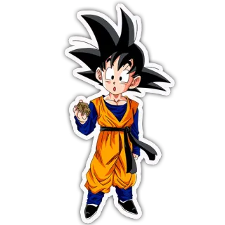 👶 5d855372 Goten Dragon Ball anime, cartone animato, bambino, Goten, Dragon Ball, nuvola Speedy, bambino telegram sticker