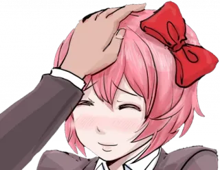 🧡 ef619ff2 Sayori Doki Doki Literature Club! Animé, Mignon, Tapote tête, Kawaii, Sayori, Doki Doki Literature Club whatsapp sticker