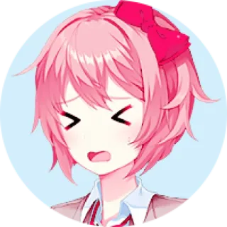 🧡 feee3ed4 Sayori Doki Doki Literature Club! Anime, Autocollant, Mignon, Fille Anime, Doki Doki Literature Club ! whatsapp sticker