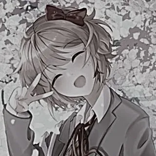 🍓 65bec2ae ragazza anime, cartone animato, segno di pace, carina, uniforme scolastica telegram sticker