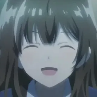 🎭 0f4ad570 애니메이션, 미소, 행복한, 소녀, 만화 telegram sticker