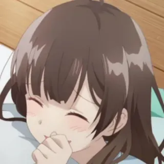 🎭 ef461e9c 애니메이션, 여자, 귀여운, 웃는, 카와이, 행복한 telegram sticker