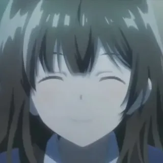 🎭 fb6f9894 애니메이션 소녀, 미소, 귀여운, 행복한 telegram sticker