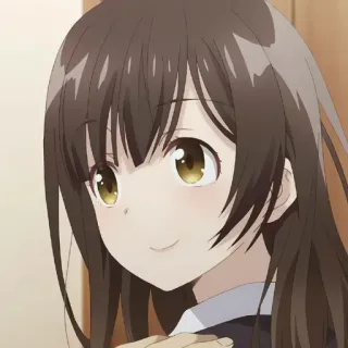 🌷 6007c956 애니메이션, 여자, 웃는, 귀여운, 만화 telegram sticker