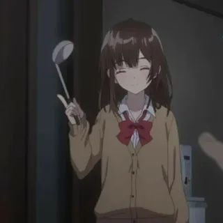 🌷 63ec5427 애니메이션 소녀, 교복, 귀여운, 국자, 일본 애니메이션 telegram sticker