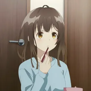 🌷 c436fe47 애니메이션, 소녀, 칫솔, 침실, 아침, 귀여운 telegram sticker