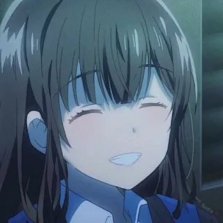 🌷 cae4ed14 애니메이션, 여자, 미소, 행복 telegram sticker