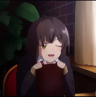 🦄 0efb2bcb อนิเมะ, ผู้หญิง, ขยิบตา, น่ารัก, คาวาอิ, ชุดนักเรียน telegram sticker