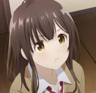 🦄 1cb982bb อนิเมะผู้หญิง, ผมสีน้ำตาล, น่ารัก, ชุดนักเรียน telegram sticker