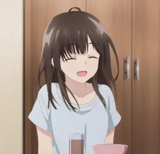 🦄 5d23be84 อนิเมะ, ผู้หญิง, ยิ้ม, ร่าเริง, มีความสุข telegram sticker