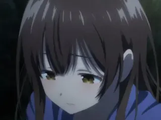 🦄 7978578e อนิเมะ, ผู้หญิง, เศร้า, การ์ตูน, ผมสีน้ำตาล telegram sticker