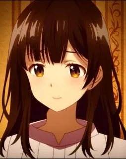 🦄 80a828b5 สาวอนิเมะ, สาวผมน้ำตาล, ตัวละคร, ภาพเหมือน telegram sticker