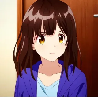 🦄 b9858b32 อนิเมะ, ผู้หญิง, ผมสีน้ำตาล, การ์ตูน, ตัวละคร, ภาพเหมือน telegram sticker