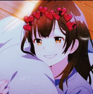 🦄 cc0233e7 อนิเมะ, ผู้หญิง, หัวใจ, ยิ้ม, น่ารัก telegram sticker