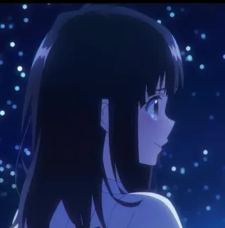 🦄 cda0dbd7 อนิเมะ, ผู้หญิง, กลางคืน, ดาว telegram sticker