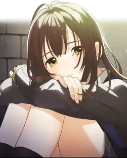 🦄 e2b46cb1 อนิเมะ, ผู้หญิง, เศร้า, ผมยาว, สีน้ำตาล telegram sticker