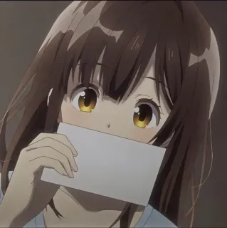 🦄 f814adf7 อนิเมะ, ผู้หญิง, ผมสีน้ำตาล, ตาสีเหลือง, ตัวละคร, การ์ตูน telegram sticker