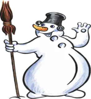 ✋ 4184f17f snowman, winter, christmas, holiday, snow, cartoon telegram sticker