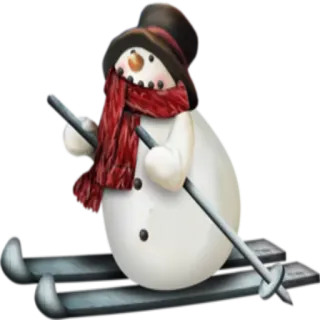 ⛷ fe29861e snowman, winter, skiing, snow, holiday, scarf, hat telegram sticker