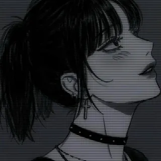 🎡 bb38d93c アニメ, 女の子, ゴス, 十字架, ネックレス, チョーカー telegram sticker