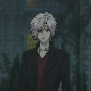 🥢 49d7387b Персонаж аниме, Мужской, Белые волосы, Вампир, Аниме telegram sticker