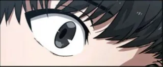 👀 e476426d eye, anime, manga, black hair whatsapp sticker