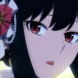 ⚖️ 0251b924 Yor Forger Spy x Family Anime, Spy x Family, Yor Forger, Personage, Cartoon, Illustratie, Vrouw telegram sticker