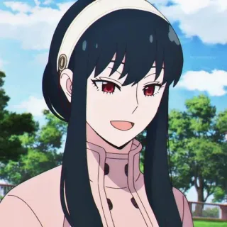 ⚖️ 2a3cdd64 Yor Forger Spy × Family Anime, Yor Forger, Spy x Family, Cartoon, Personage, Glimlach telegram sticker