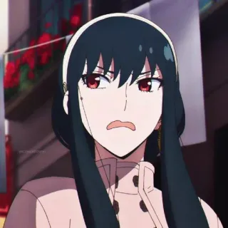 ⛓️ 413e1420 Yor Forger Spy x Family Anime, Cartoon, Yor Forger, Spy x Family, Grappig, Uitdrukking telegram sticker