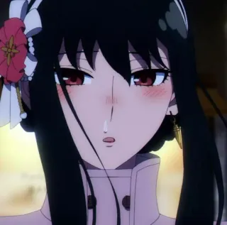 ⛓️ a9e554dd Yor Forger Spy × Family Anime, Yor, Forger, Spy Family, Personage, Vrouw, Bloem telegram sticker