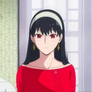 ⛓️ b402f617 Yor Forger Spy x Family Anime, Yor Forger, Spy x Family, Personage, Vrouw telegram sticker