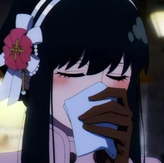 ⚖️ ebb4dbd2 Yor Forger Spy x Family Anime, Yor Forger, Spy x Family, Huilend, Verdrietig telegram sticker