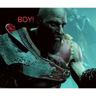 👦 698c35cd Kratos God of War BOY! Kratos, God of War, video game, BOY telegram sticker