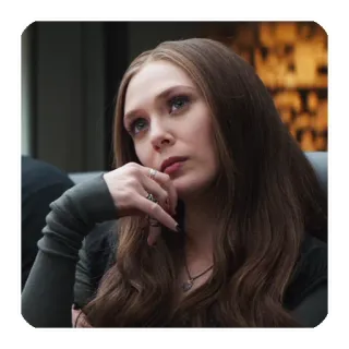 🤔 a30c11d1 Wanda Maximoff มาร์เวล, วันด้า, สการ์เล็ตวิทช์, อลิซาเบธ โอลเซน telegram sticker