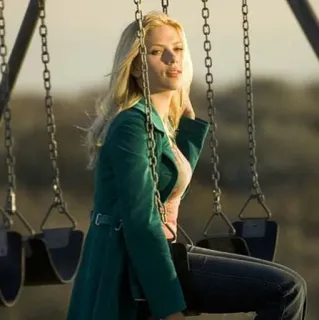 💚 a24e5d87 Scarlett Johansson actrice, blonde, scarlett johansson, balançoire, portrait, femme telegram sticker