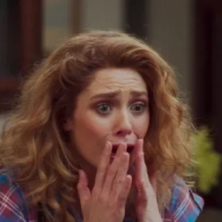 😱 3fc35032 Wanda Maximoff WandaVision Wanda Maximoff, Phù thủy Đỏ, Marvel, WandaVision, cảm xúc, sợ hãi telegram sticker