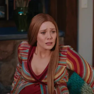 😣 4691cd96 Wanda Maximoff WandaVision wandavision, wanda maximoff, elizabeth olsen, phim truyền hình, marvel, disney+ telegram sticker