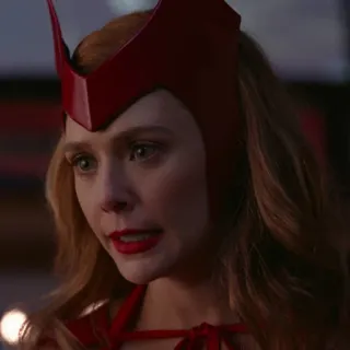 😰 5f337112 Scarlet Witch WandaVision Phù Thủy Đỏ, Wanda Maximoff, Marvel, WandaVision, siêu anh hùng telegram sticker