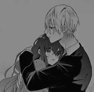 🧧 04242795 Anime, Couple, Câlin, Romance, Dessin animé, Amour, Émotions whatsapp sticker