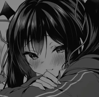 🧧 2f83d537 Anime, Fille, Mignon, Rougir, Démon whatsapp sticker