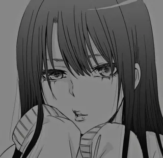 🧧 5ec9303e Anime, Manga, Fille, Femme, Portrait, Illustration whatsapp sticker