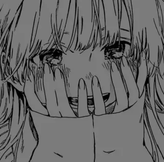 🧧 67b50e52 Anime, Triste, Pleurs, Fille, Manga whatsapp sticker