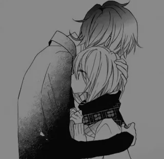 🧧 748b83b7 Anime, Manga, Câlin, Couple, Romance, Illustration, Émotions, Amour whatsapp sticker