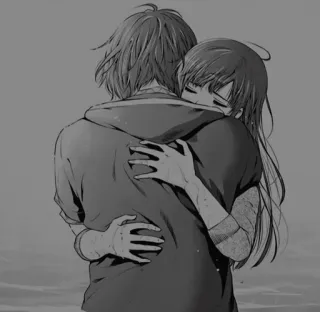 🧧 87c8ba98 Anime, Câlin, Amour, Couple, Étreinte, Affection whatsapp sticker