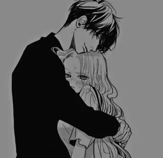 🧧 f64ae0d7 câlin, anime, couple, amour, affection, manga, romance whatsapp sticker