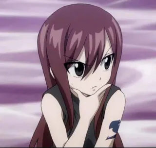 🙄 0352c13a Erza Scarlet Fairy Tail Аниме, Манга, Девушка, Эрза Скарлет, Fairy Tail, Персонаж telegram sticker