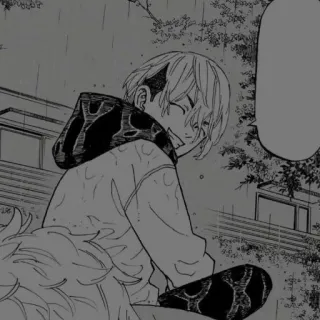 💞 2872895a Аниме, Манга, Персонаж, Иллюстрация, Дождь, Толстовка telegram sticker