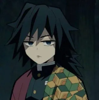 😒 3a215185 Giyu Tomioka Demon Slayer Аниме, Клинок, рассекающий демонов, Гию Томиока, Персонаж, Манга telegram sticker