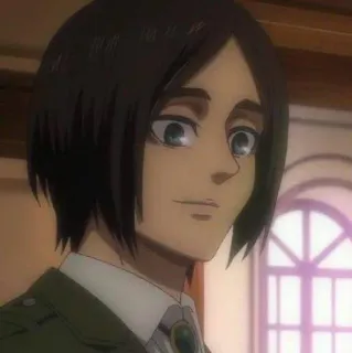 🍭 565f10b6 Eren Yeager Attack on Titan Аниме, Эрен, Персонаж, Портрет, Атака титанов, Манга telegram sticker